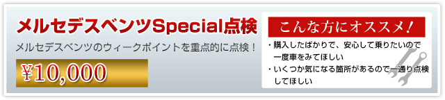 ベンツ個人売買ウェルカムメンテナンスプラン 点検